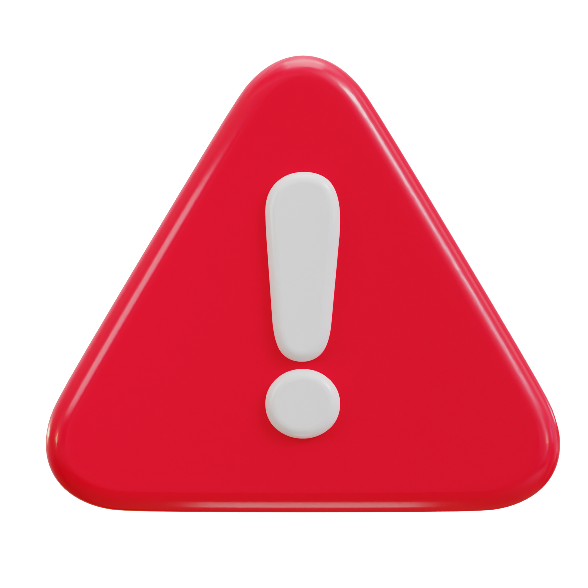 3d exclamation sign warning or danger risk message alert problem icon