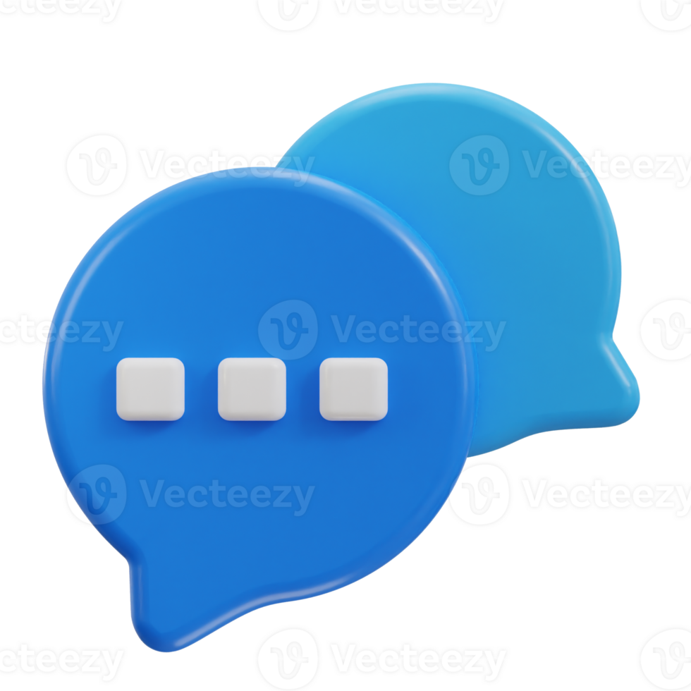 3d chatting icon illustration png