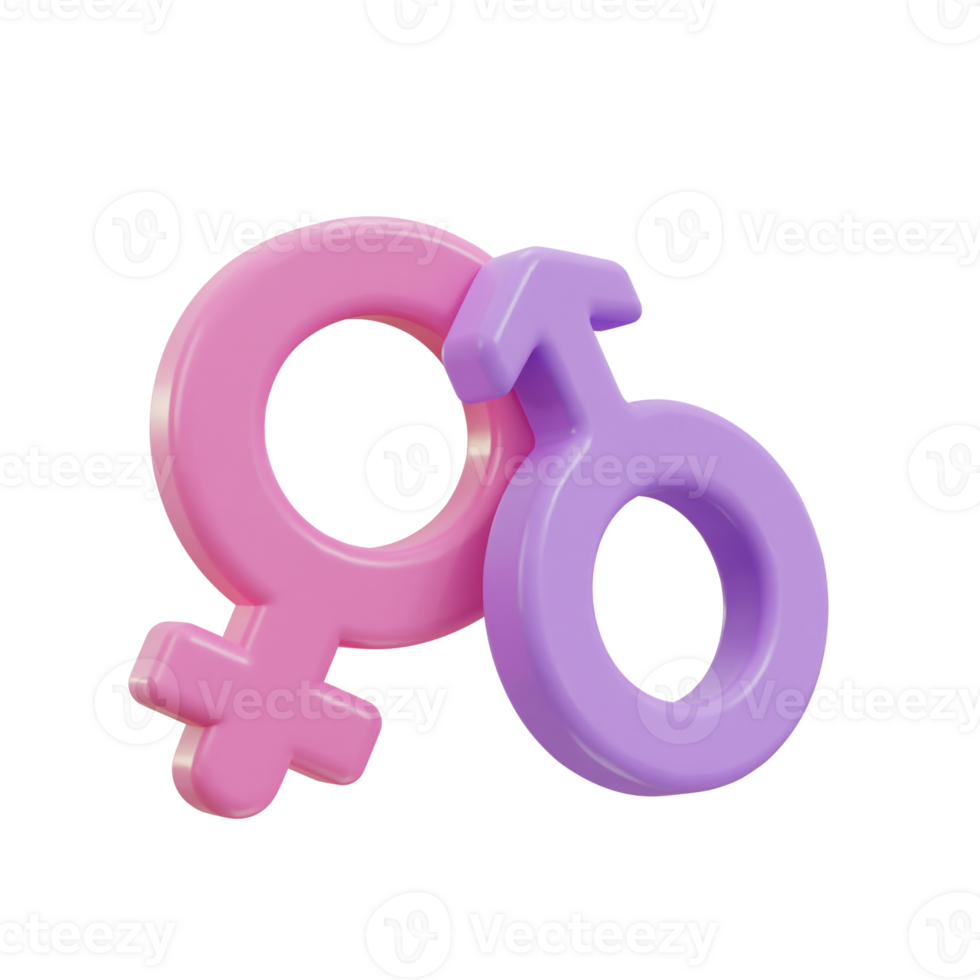 3d female symbol icon illustration png