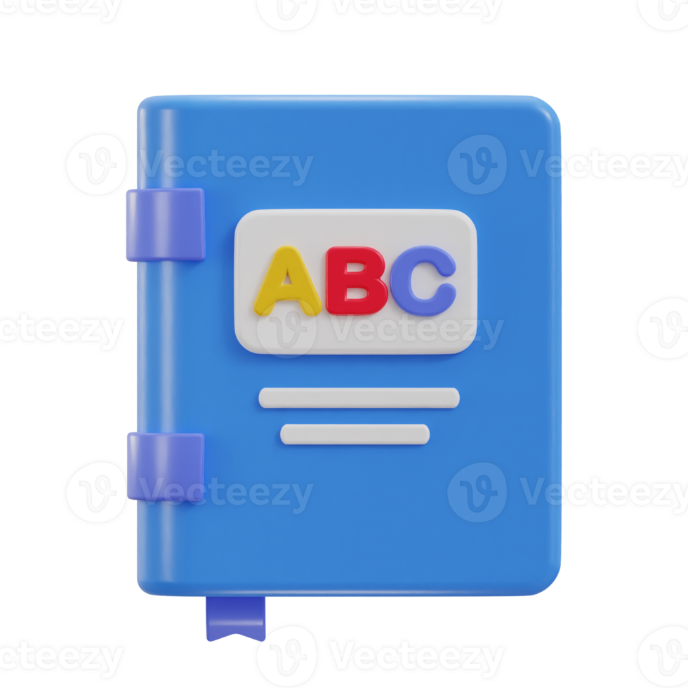 Inglés libro icono 3d hacer png