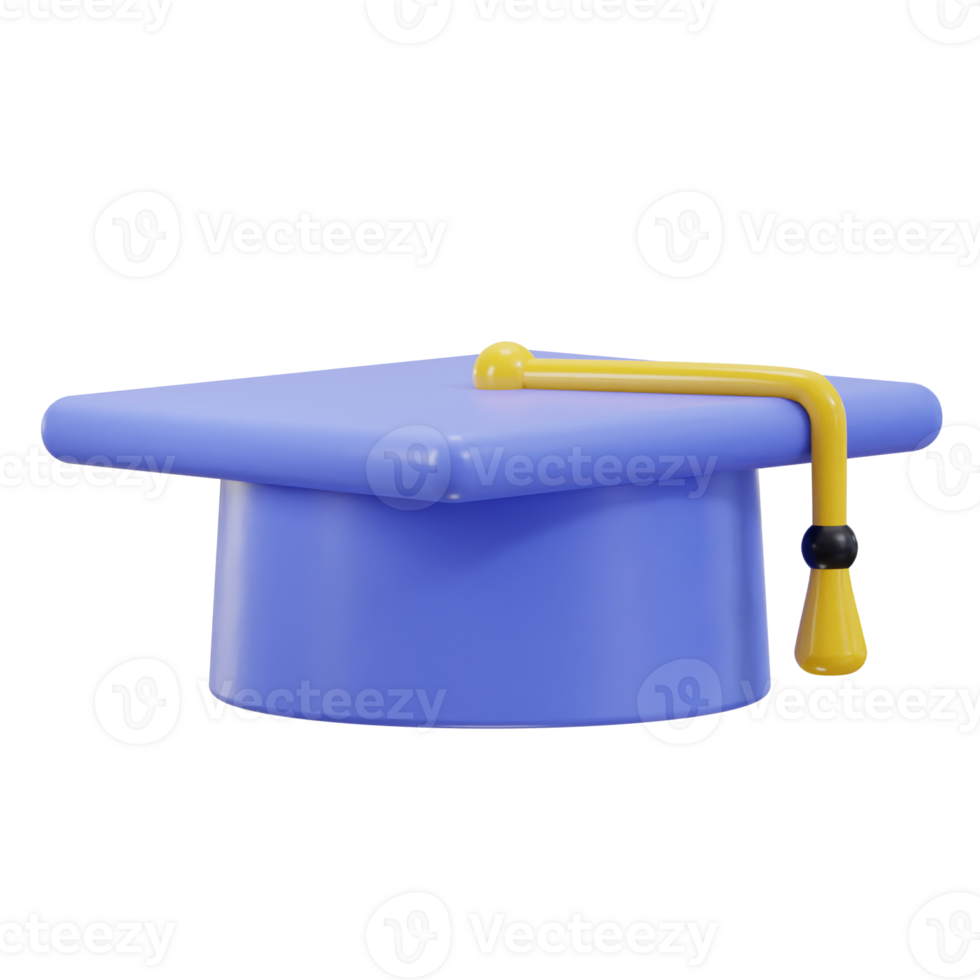 graduation hat icon 3d rendering png
