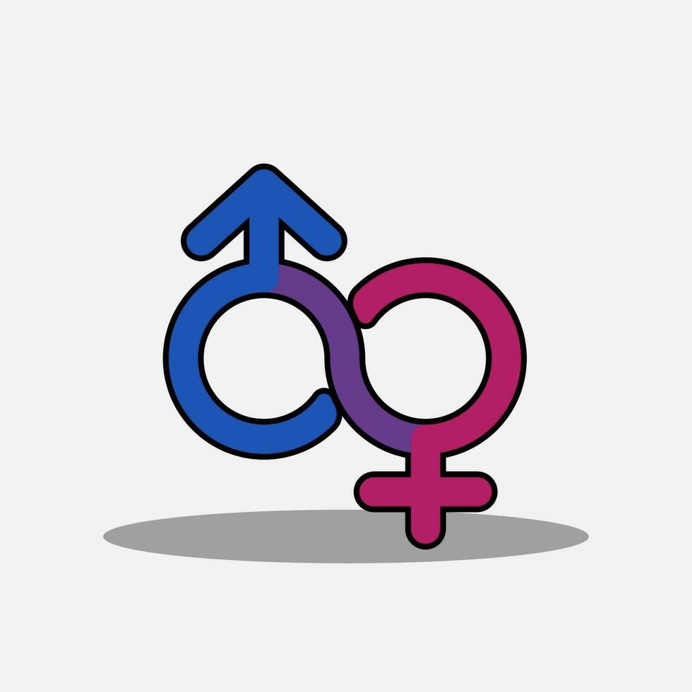 Gender equality symbol vector