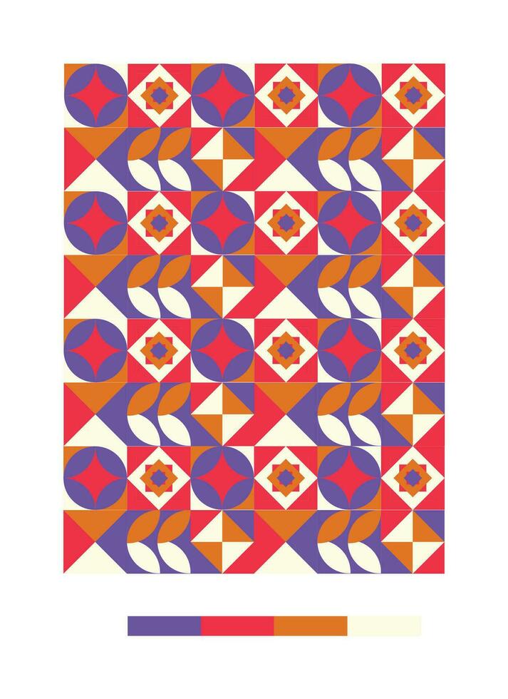 a colorful pattern with geometric shapes vector