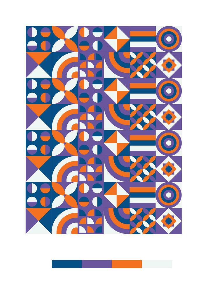 a colorful pattern with geometric shapes vector