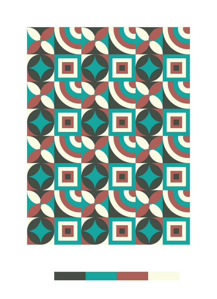 a colorful pattern with geometric shapes vector