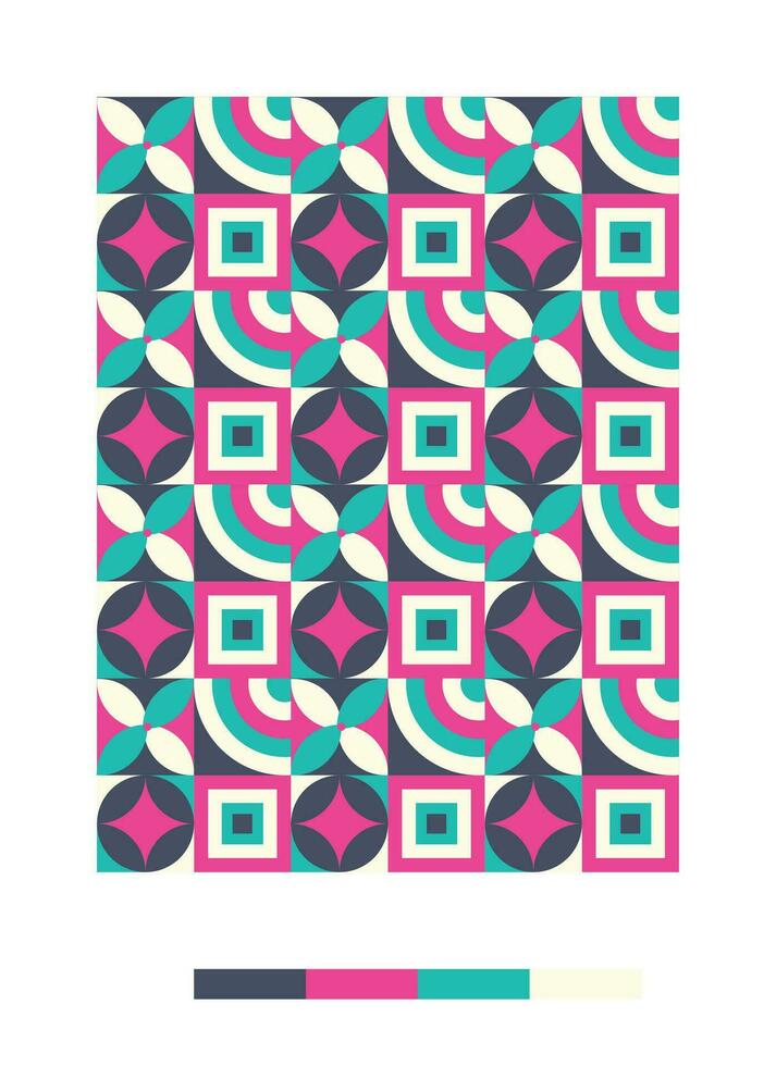 a colorful pattern with geometric shapes vector