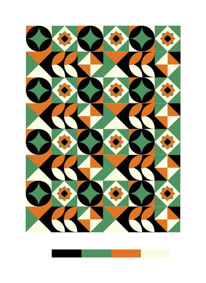 a colorful pattern with geometric shapes vector