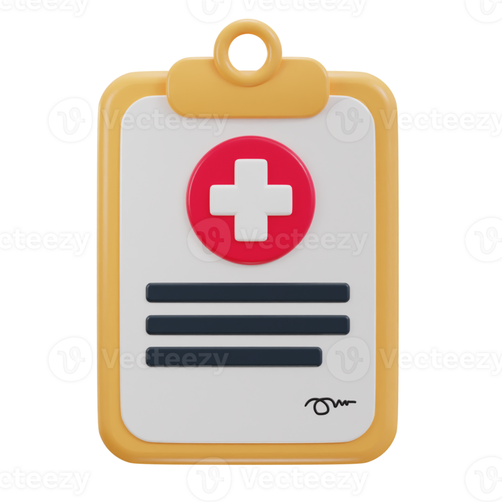 Clipboard with health agreement icon png