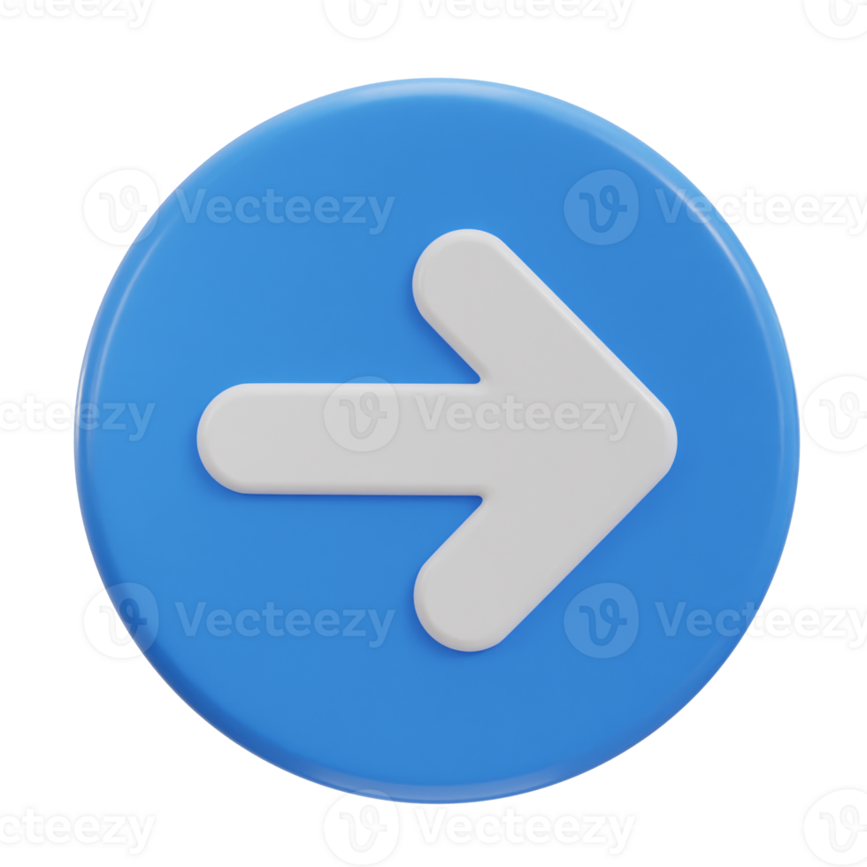 3d right arrow icon png
