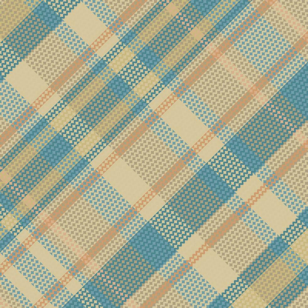 Tartan plaid pattern with texture and coffee color. vector