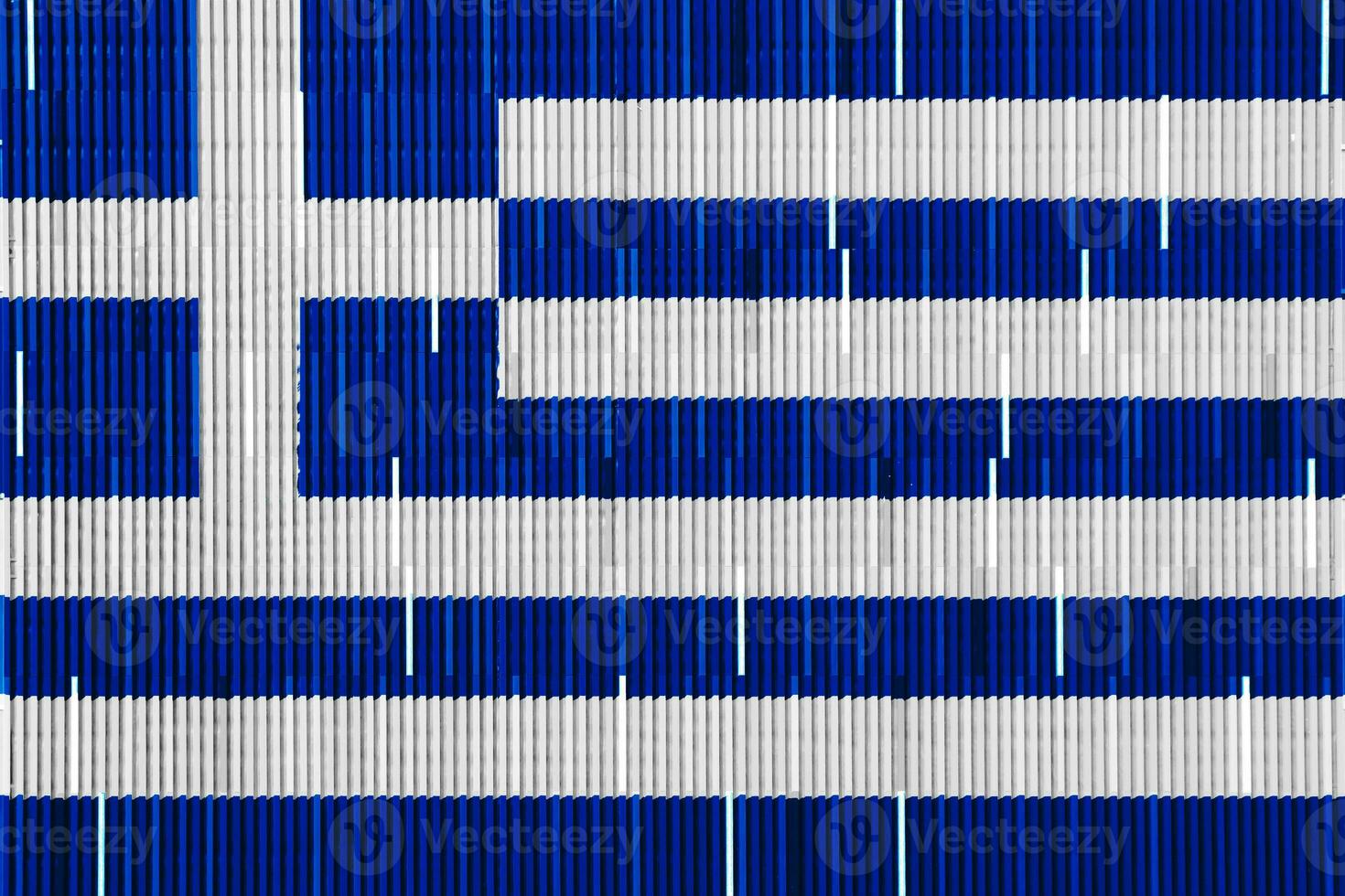 Flag of Greece on a textured background. Concept collage. photo