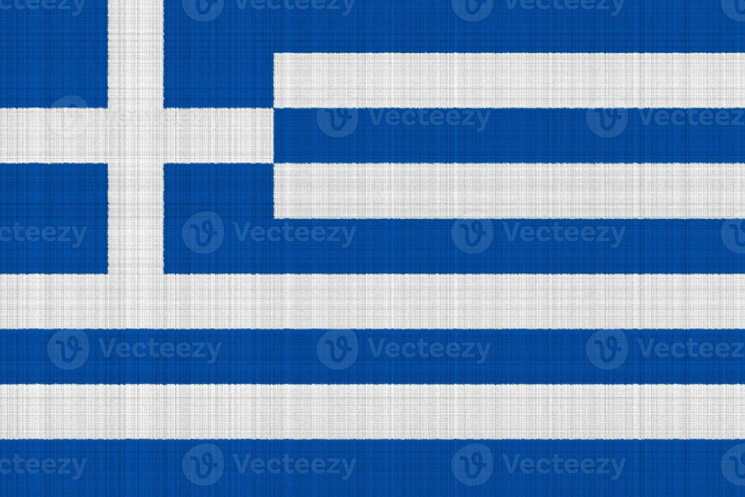 Flag of Greece on a textured background. Concept collage. photo