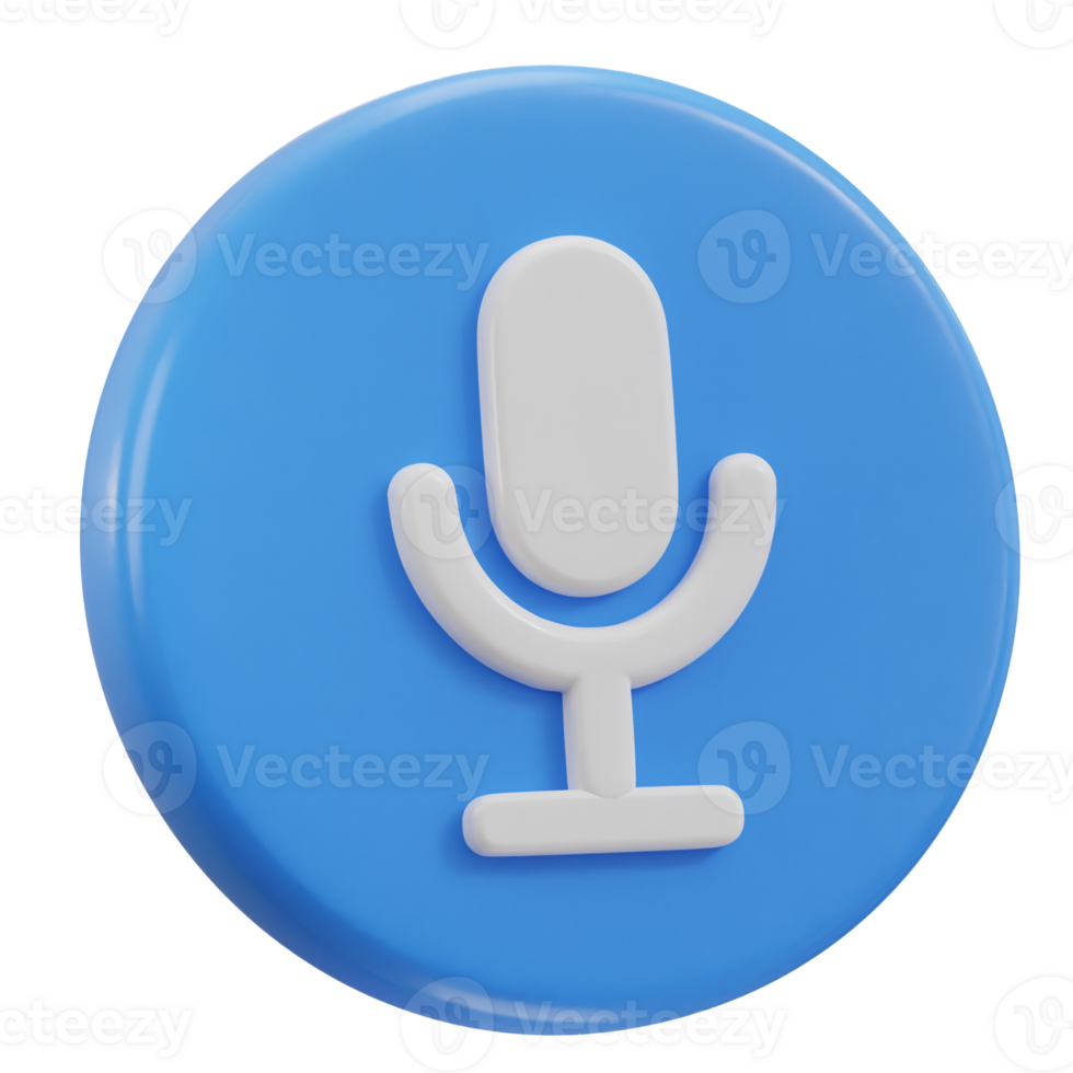 3d podcast microphone icon png