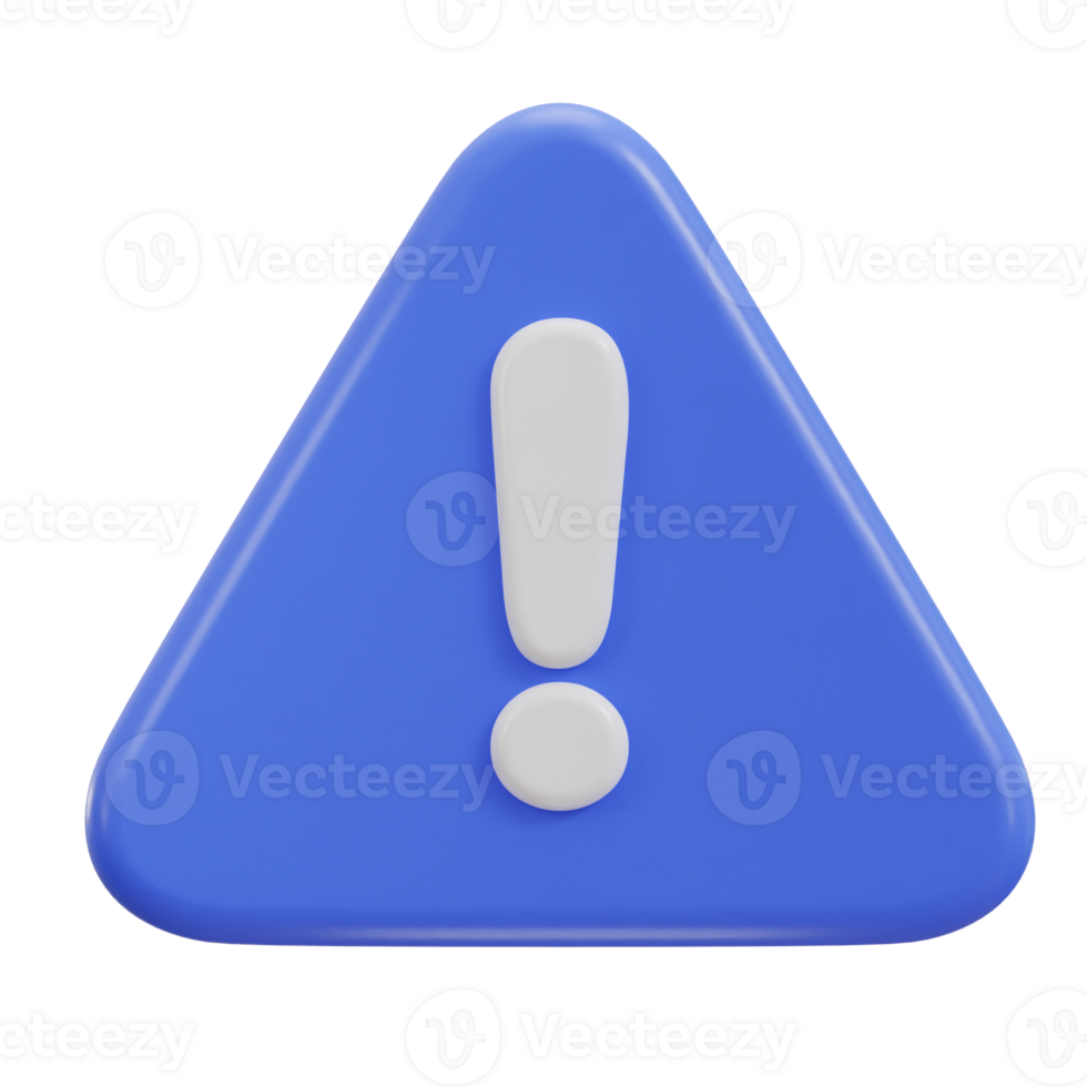 3d esclamazione cartello avvertimento o Pericolo rischio Messaggio mettere in guardia problema icona png