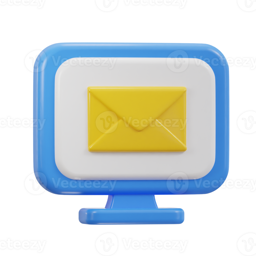 monitor display and envelope email icon png