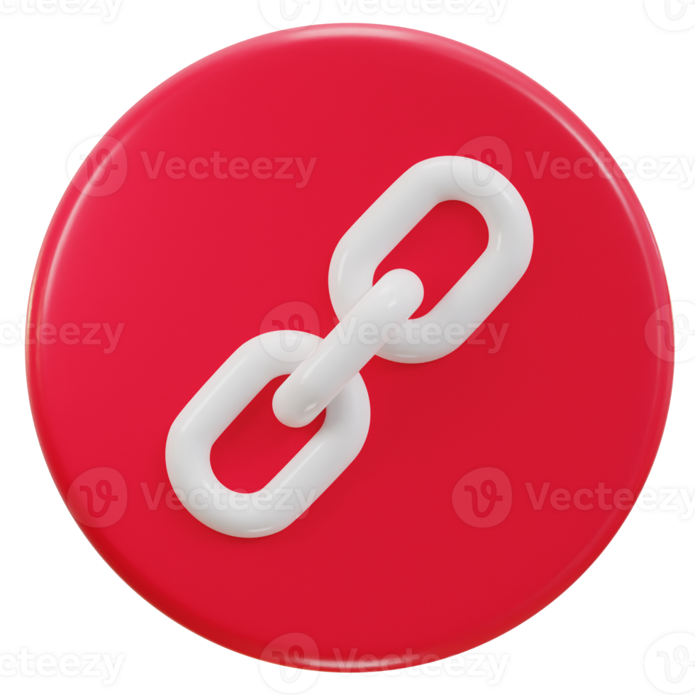 link chain icon 3d render png