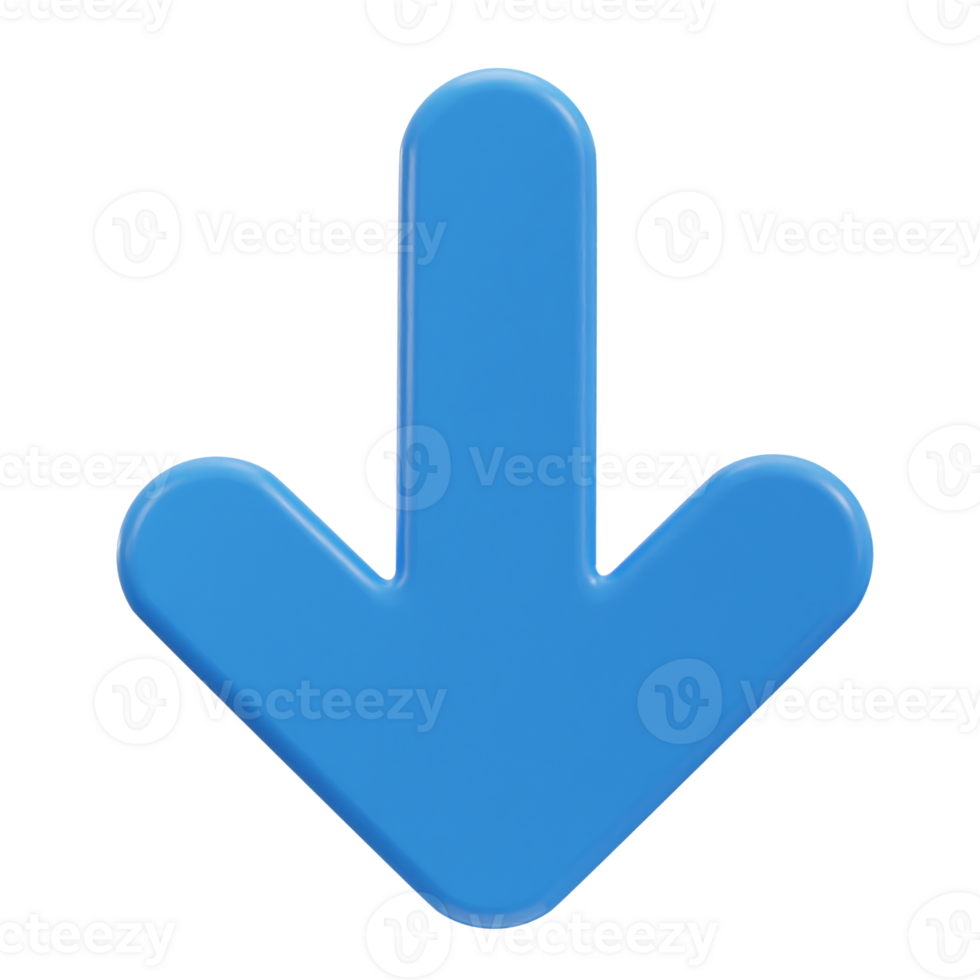 3d down arrow icon png