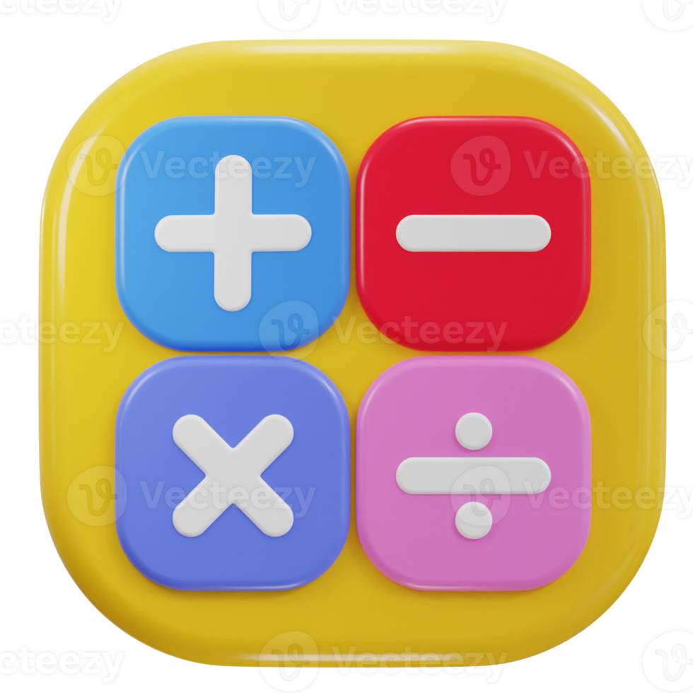 3d calculator math device icon png