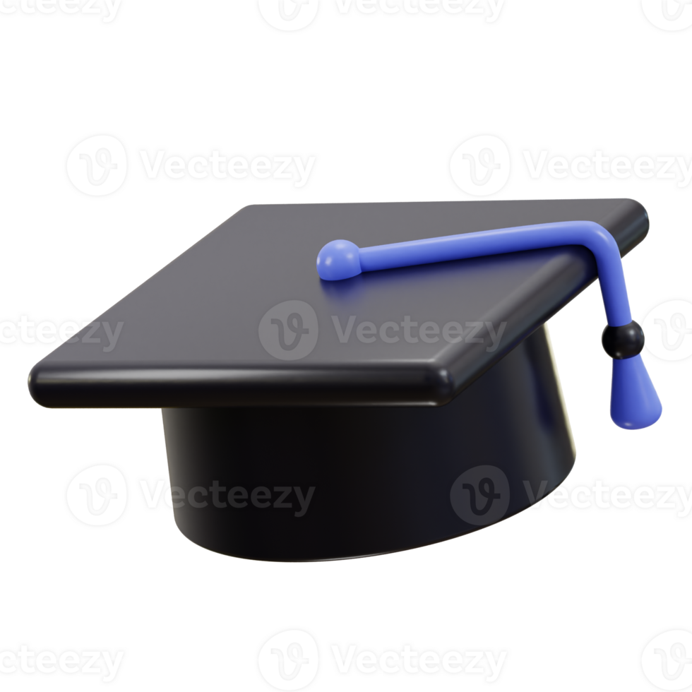 graduation hat icon 3d rendering png