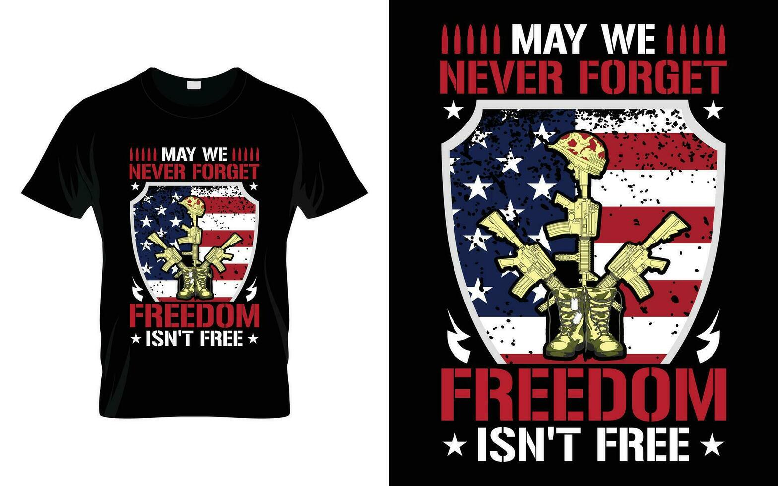 mayo nosotros Nunca olvidar libertad no es gratis veteranos día orgulloso nos veterano regalos t camisa vector