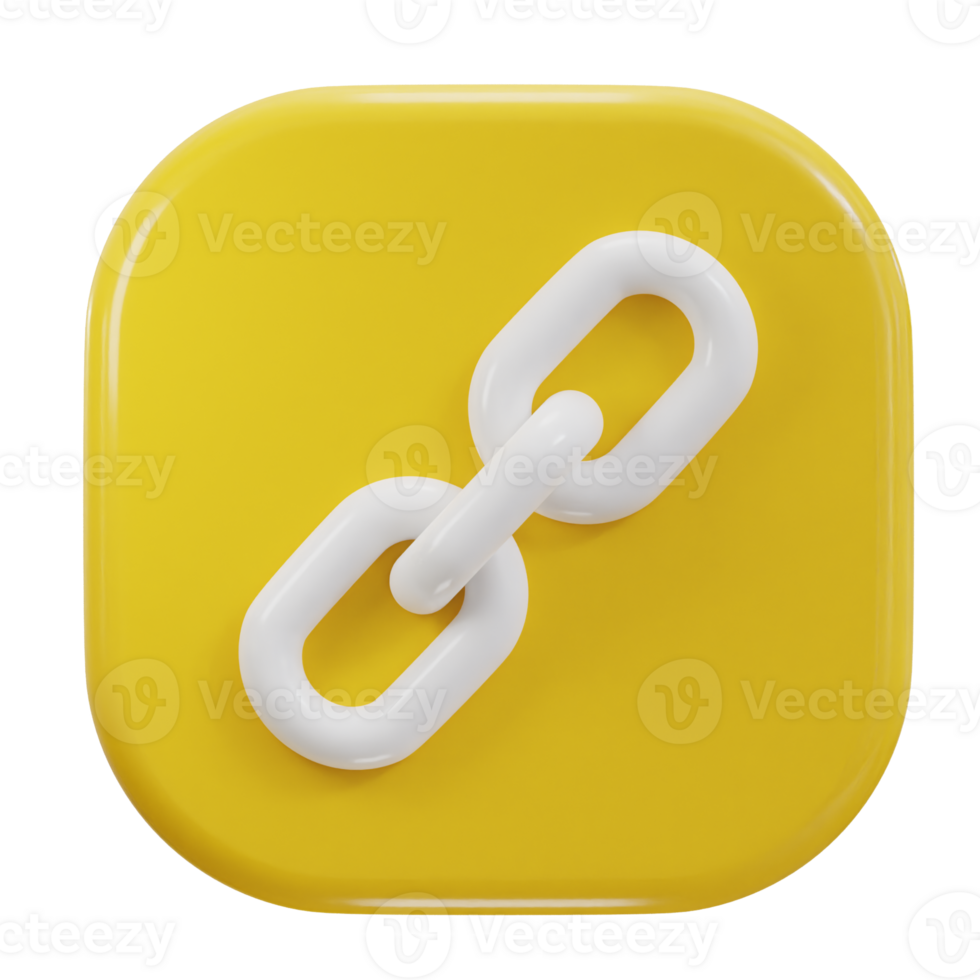 enlace cadena icono 3d hacer png