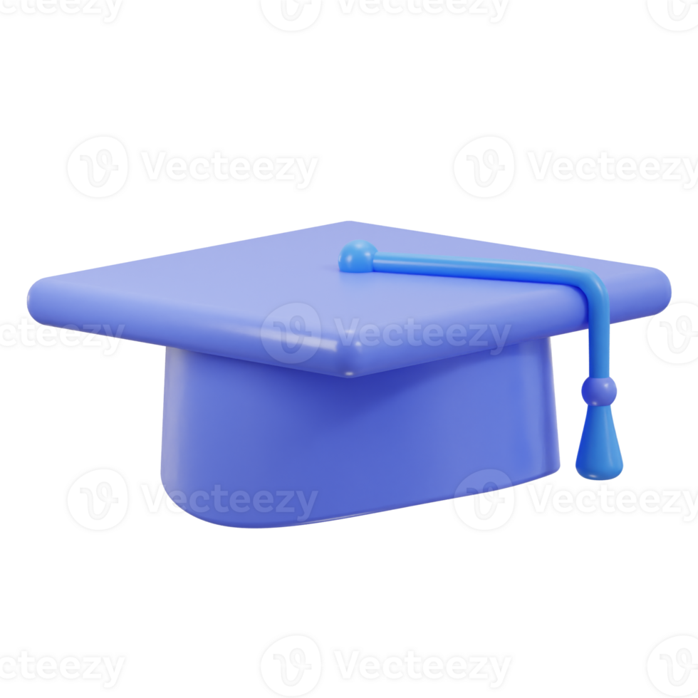 graduation hat icon 3d rendering png
