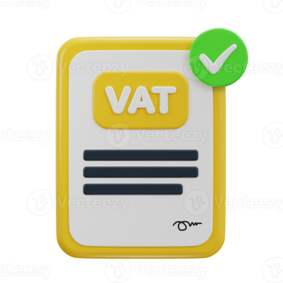 vat icon 3d illustration png