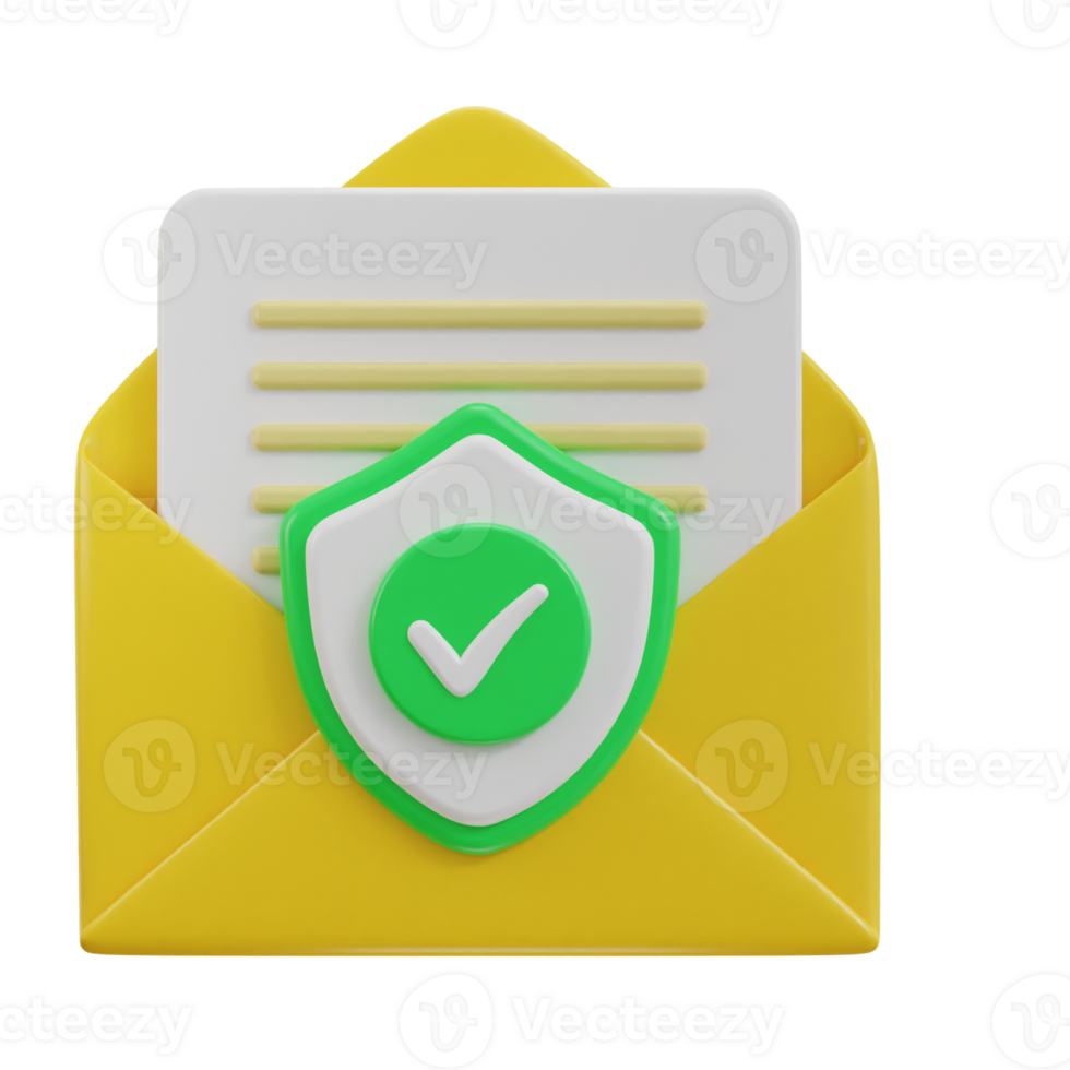 verified email on envelope 3d icon png