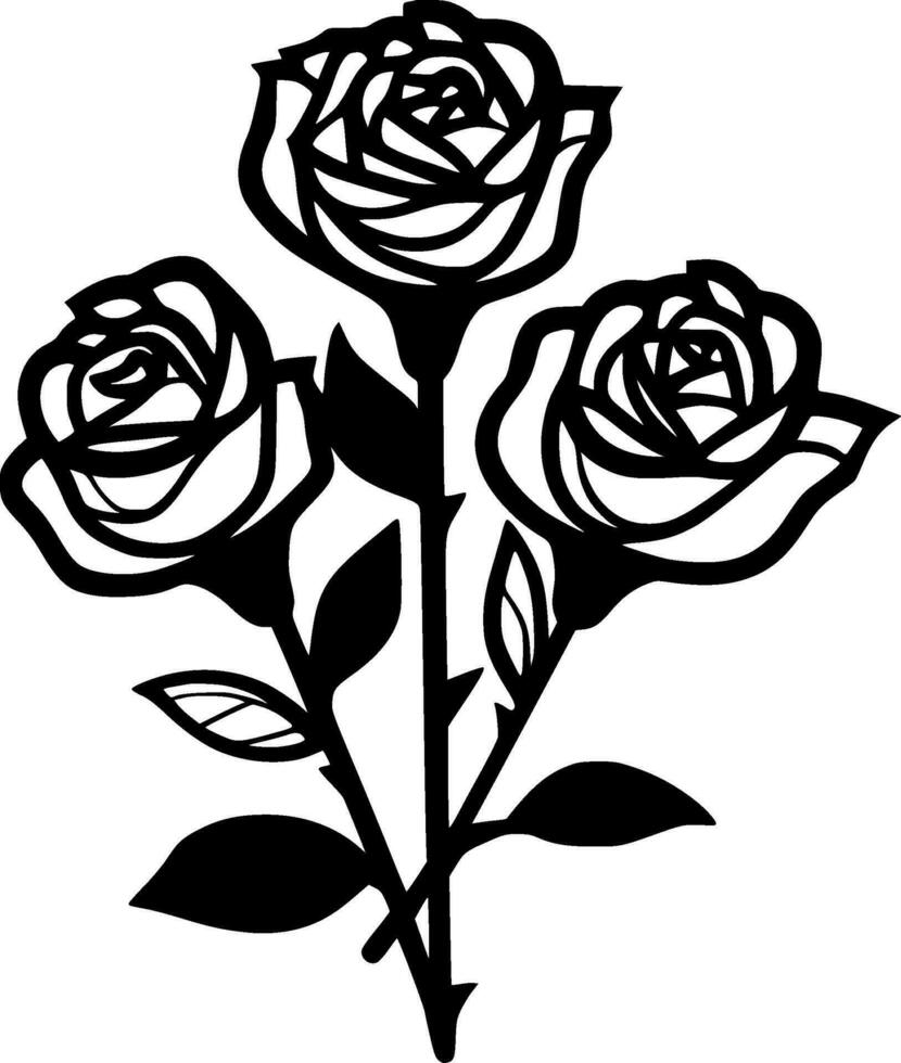 rosas - minimalista y plano logo - vector ilustración