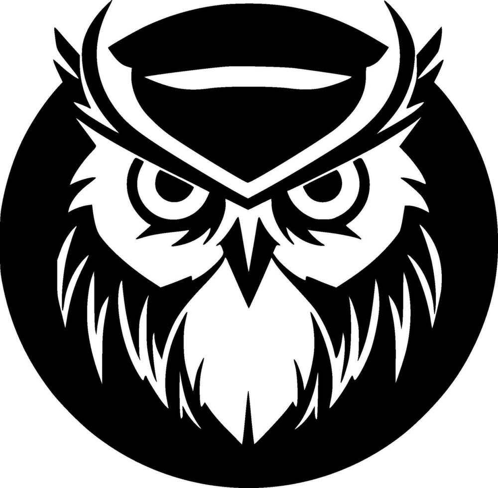 Owl - Minimalist and Flat Logo - Vector illustration