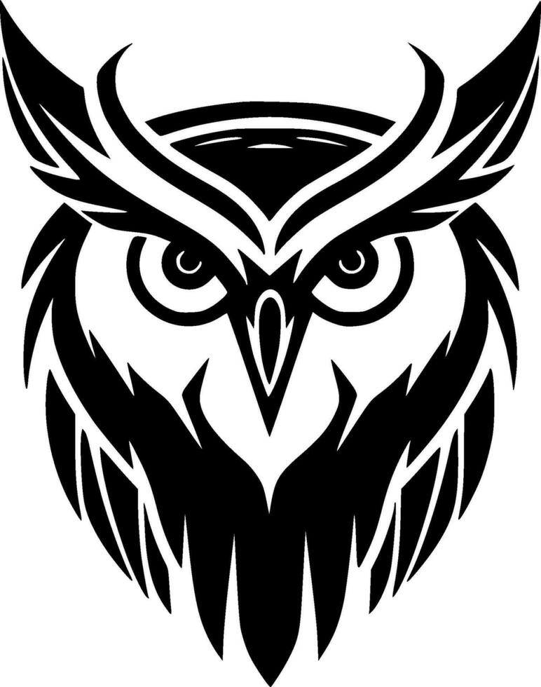 Owl, Minimalist and Simple Silhouette - Vector illustration