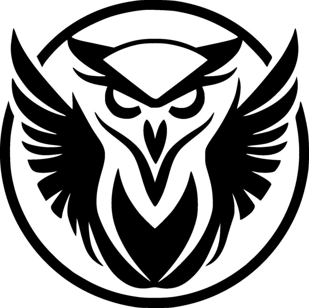 Owl - Minimalist and Flat Logo - Vector illustration