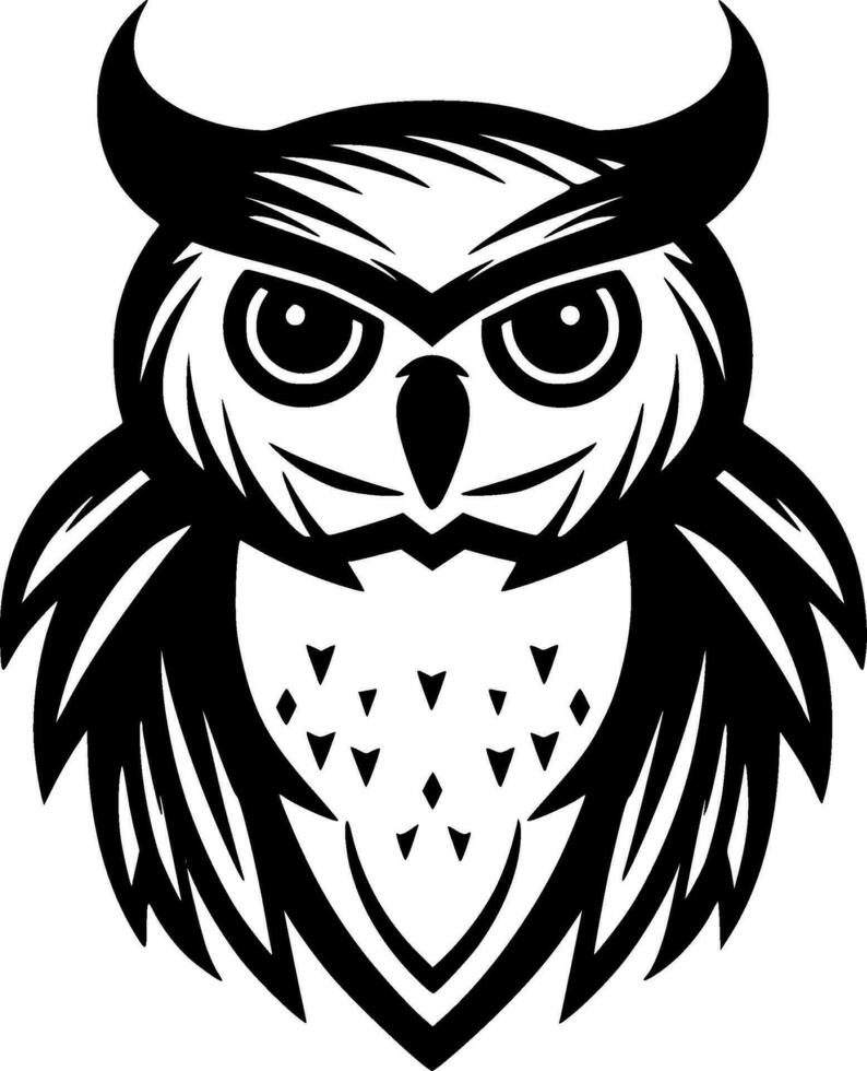 Owl - Minimalist and Flat Logo - Vector illustration