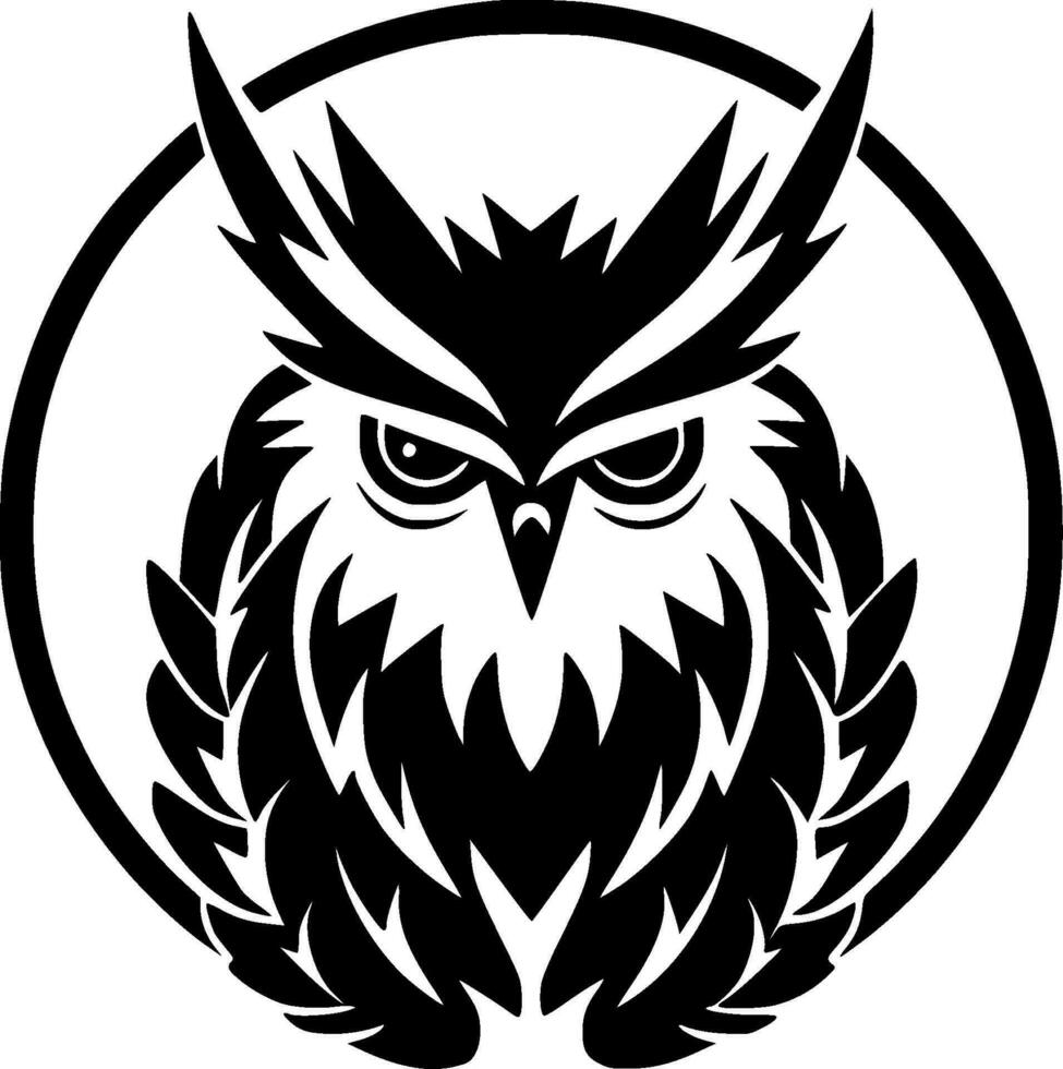 Owl - Minimalist and Flat Logo - Vector illustration