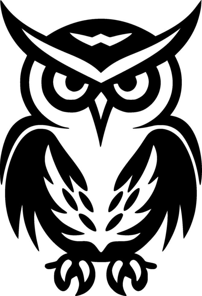 Owl - Minimalist and Flat Logo - Vector illustration