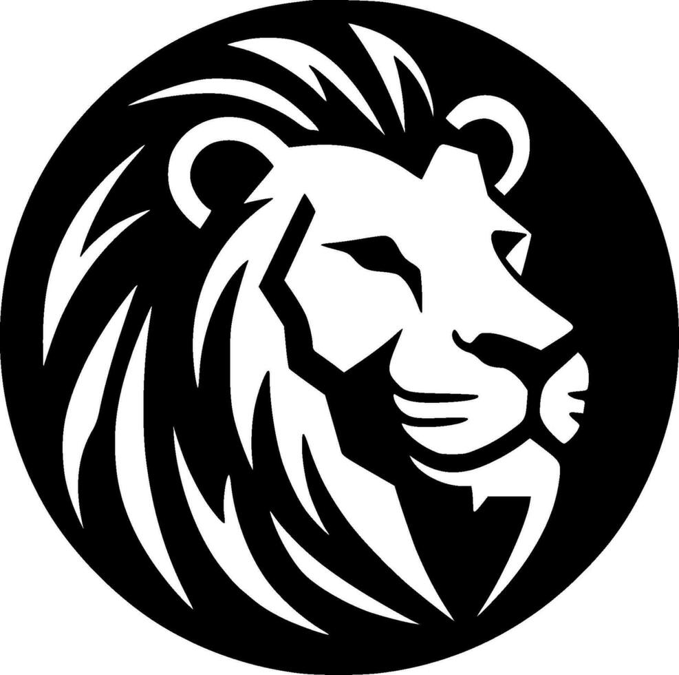 Lion, Minimalist and Simple Silhouette - Vector illustration