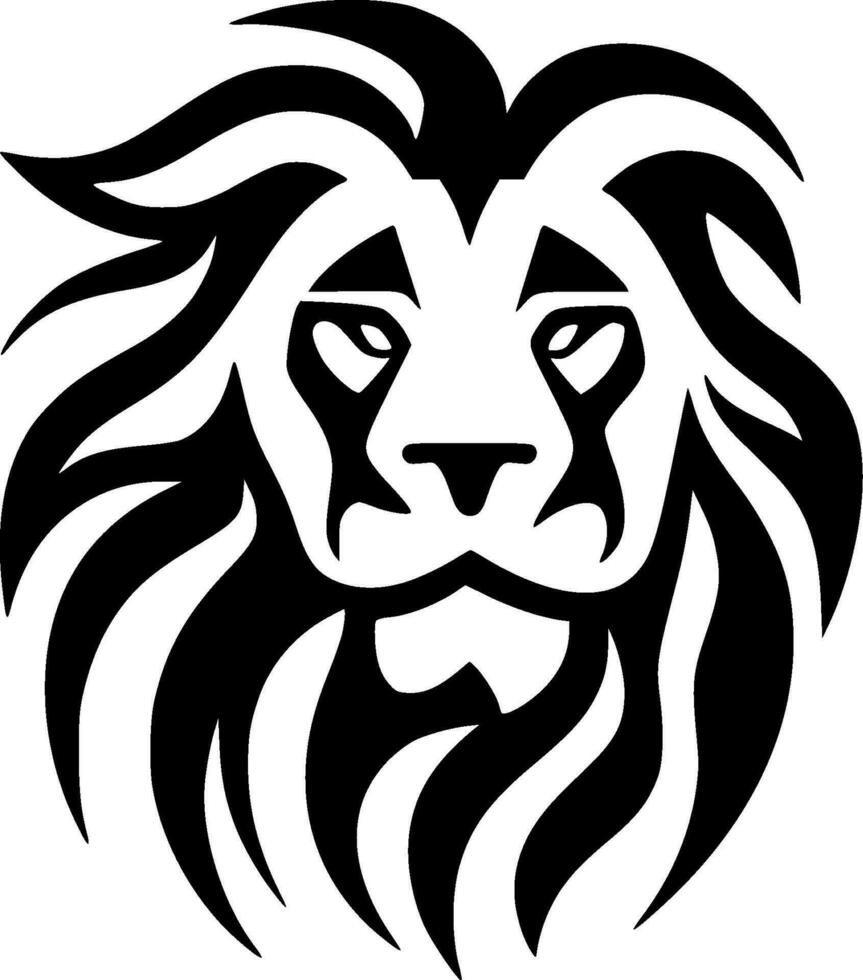 Lion, Minimalist and Simple Silhouette - Vector illustration