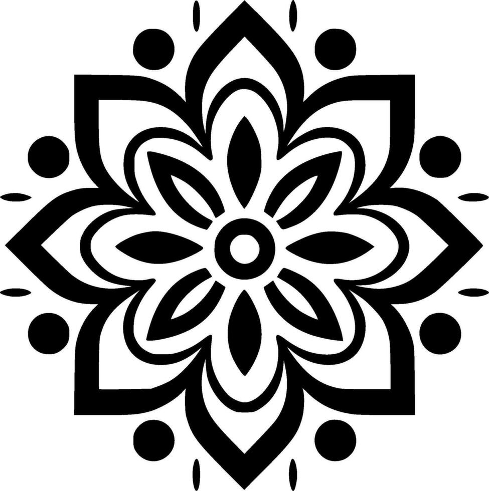 Mandala, Minimalist and Simple Silhouette - Vector illustration