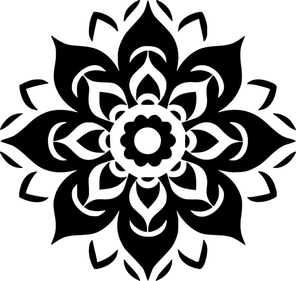 Mandala, Minimalist and Simple Silhouette - Vector illustration