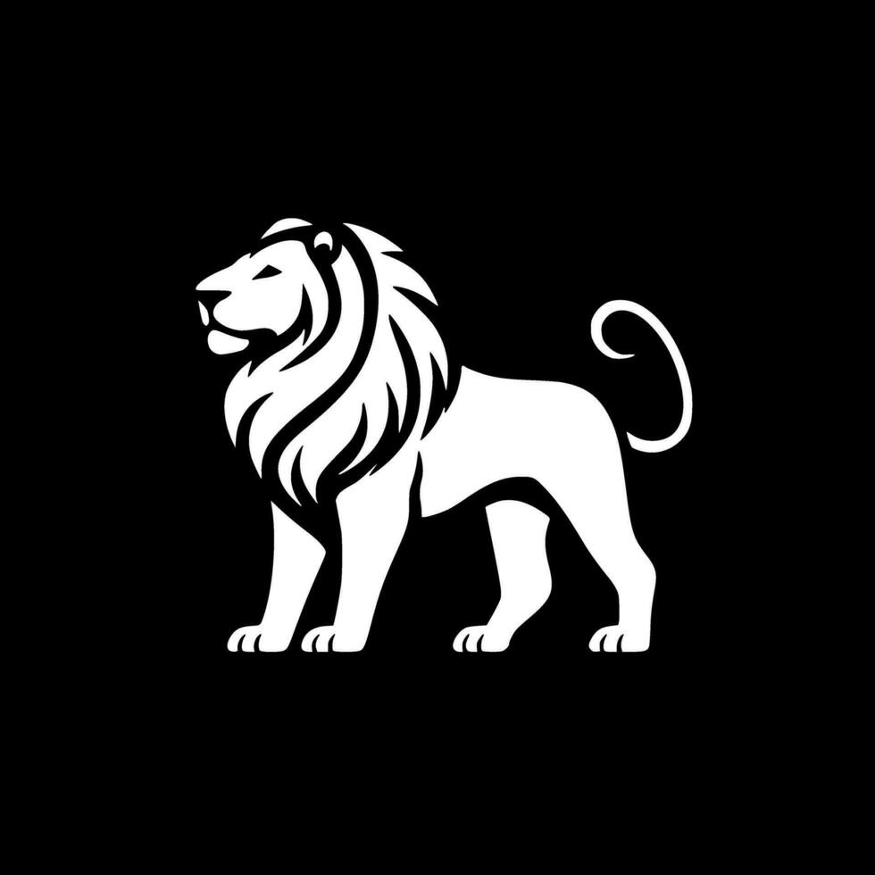 Lion - Minimalist and Flat Logo - Vector illustration