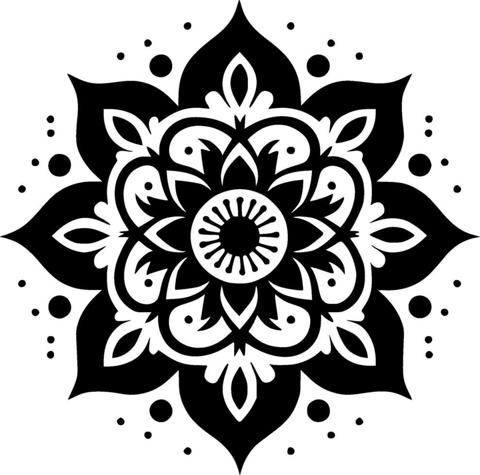 Mandala - Minimalist and Flat Logo - Vector illustration