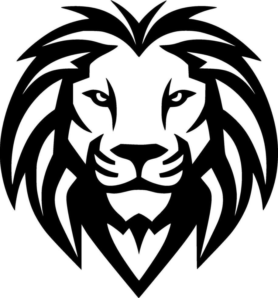 Lion, Minimalist and Simple Silhouette - Vector illustration