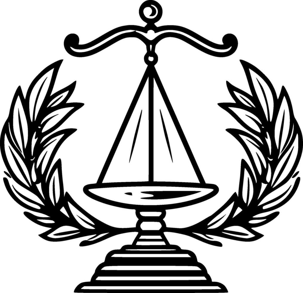 Justice - Minimalist and Flat Logo - Vector illustration