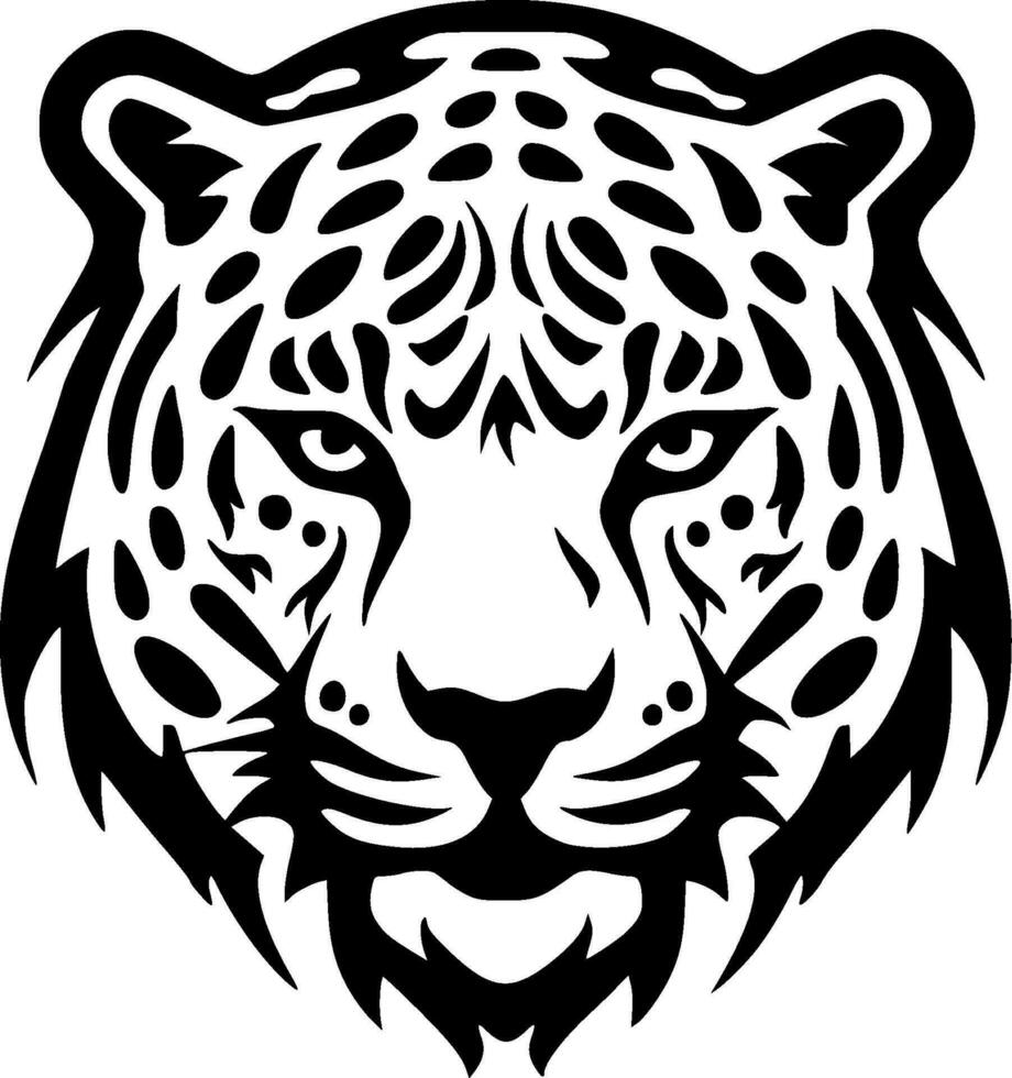 leopardo - minimalista y plano logo - vector ilustración