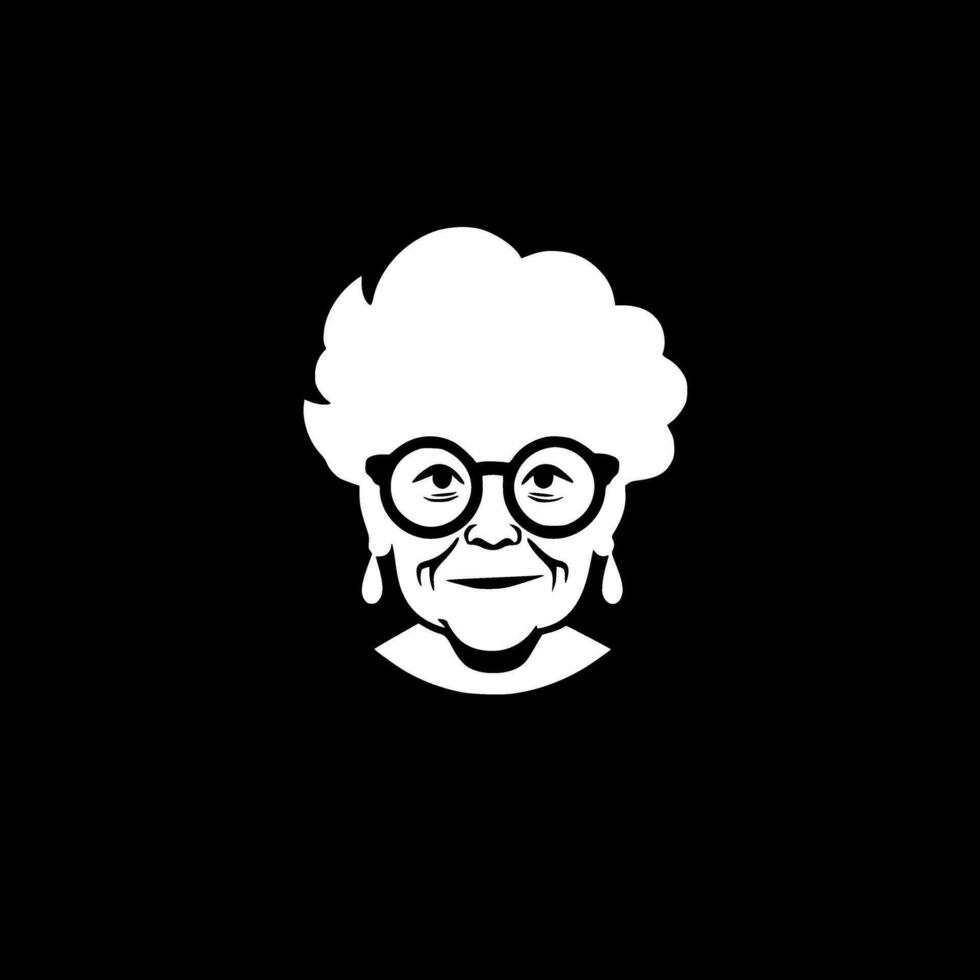 Grandma, Minimalist and Simple Silhouette - Vector illustration