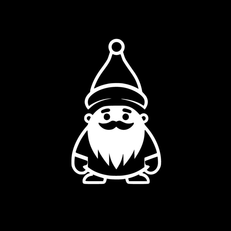 Gnome, Minimalist and Simple Silhouette - Vector illustration