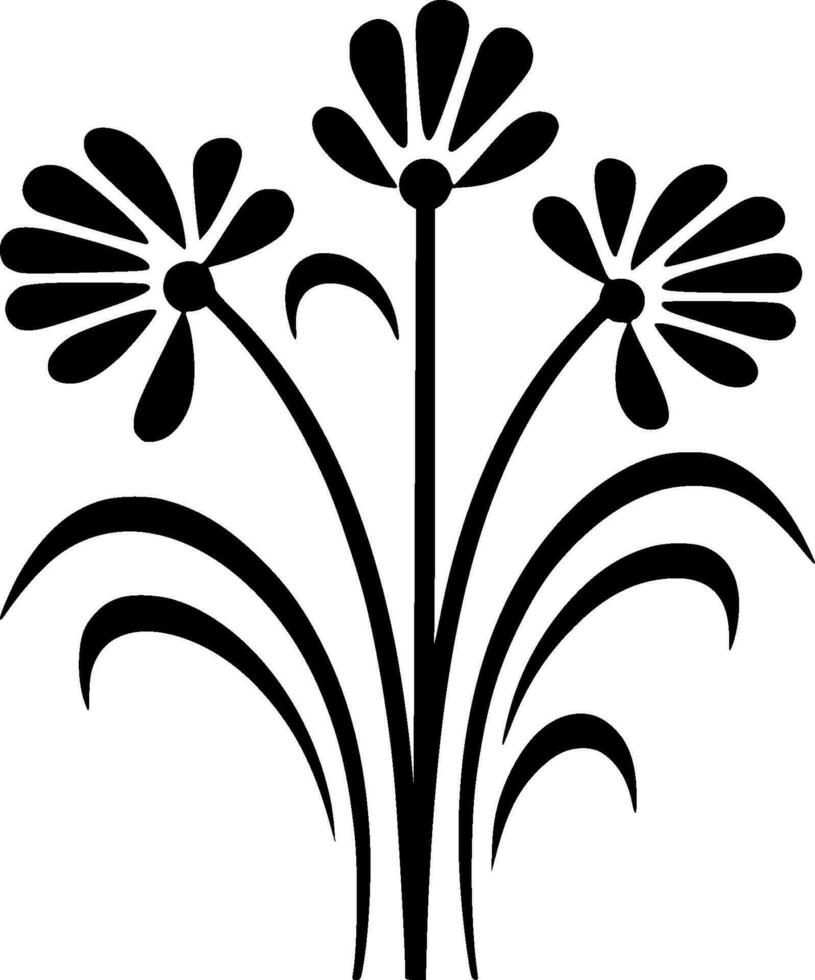 Flowers - Minimalist and Flat Logo - Vector illustration