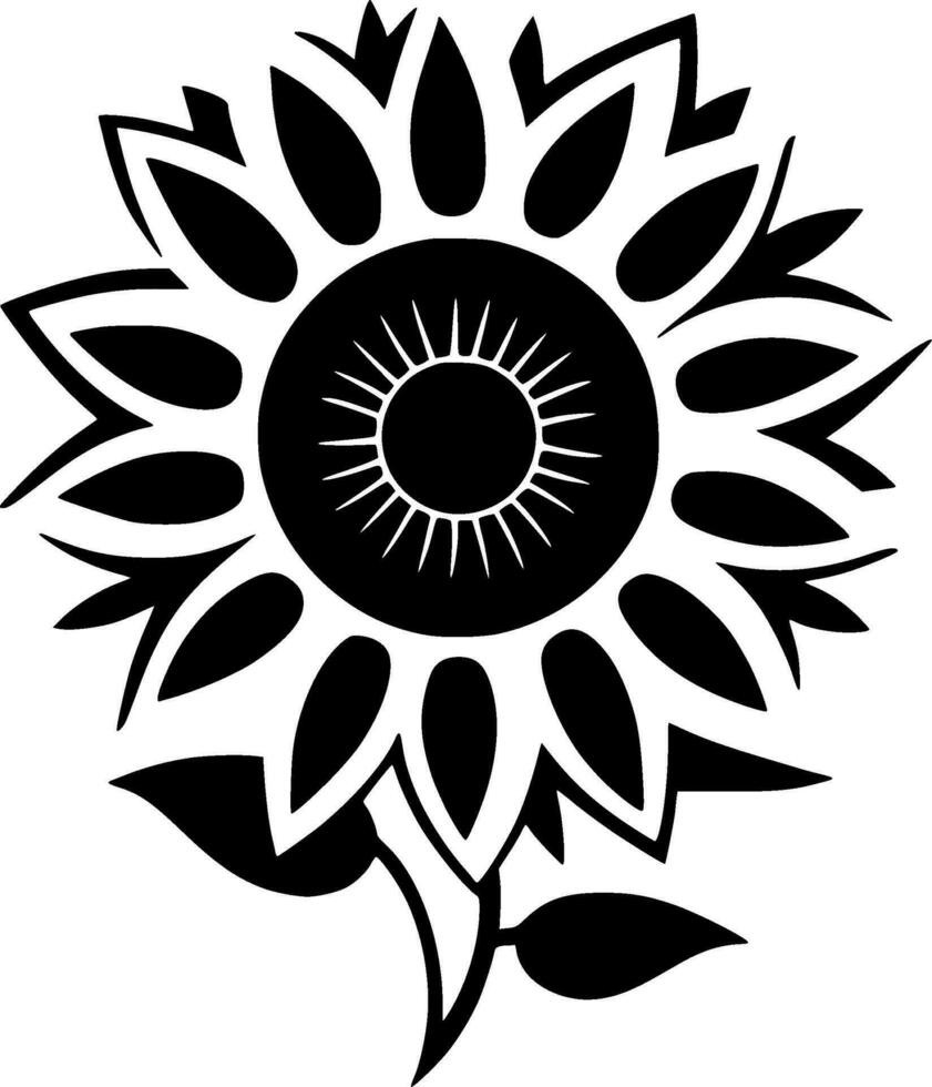 Flower - Minimalist and Flat Logo - Vector illustration
