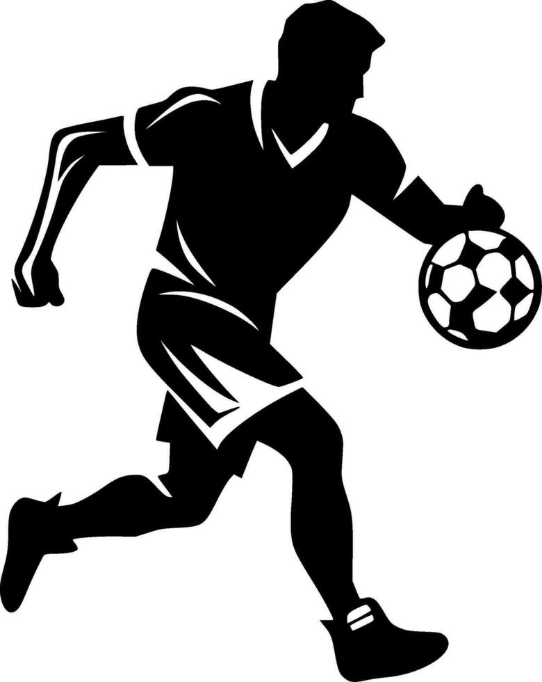Football, Black and White Vector illustration