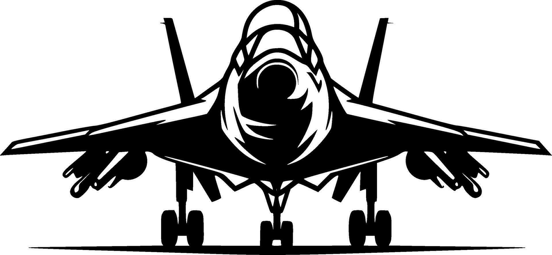 Fighter Jet - High Quality Vector Logo - Vector illustration ideal for T-shirt graphic